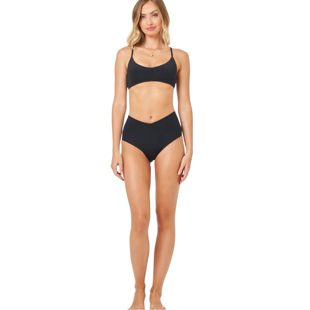L*Space | High Tide Bikini Bottom, in Black, Size L